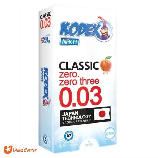 کاندوم 30 میکرون کودکس هلو مدلClassic بسته 10عددی