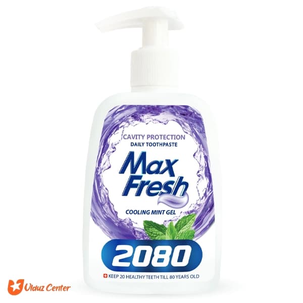 خمیردندان پمپی پیشگیری از پوسیدگی دندان 2080 مدل مکس فرش 250 گرم