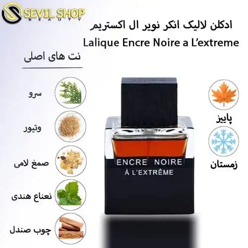 ادکلن لالیک اکستریم (انکر نویر ال اکستریم) LALIQUE Encre Noire A L’Extreme — تصویر ۳