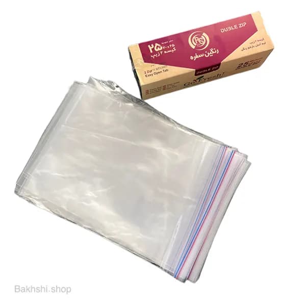 زیپ کیف 25 *20 رنگین سفره