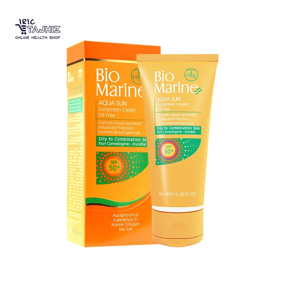 کرم ضد آفتاب بی رنگ پوست چرب بایومارین SPF50 — تصویر ۲