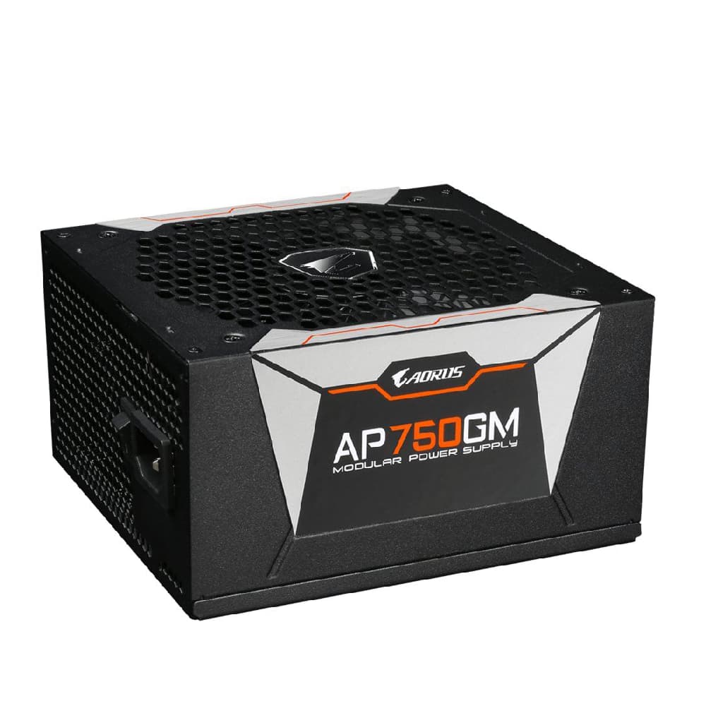 منبع تغذیه کامپیوتر گیگابایت آروس مدل GIGABYTE AORUS AP750GM FULL MADULAR کارکرده — تصویر ۳
