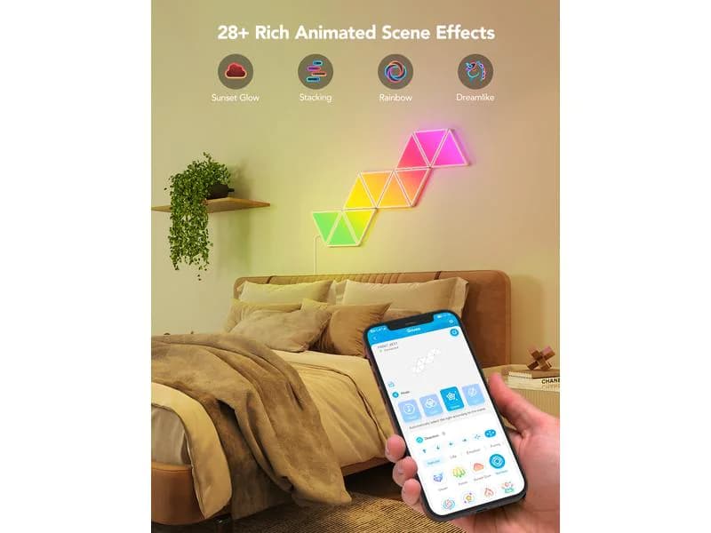 پنل هوشمند 10 تکه Govee Glide Triangle H6067 — تصویر ۵