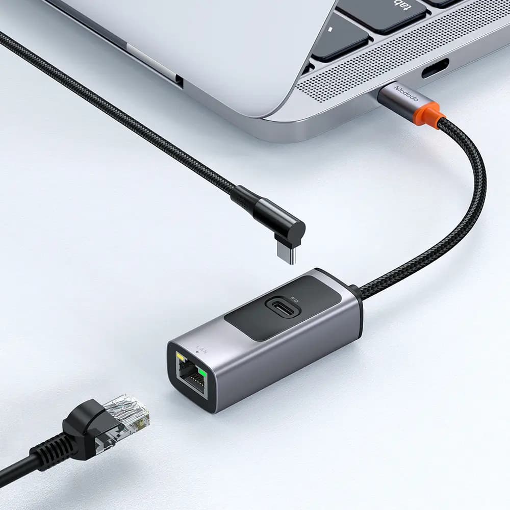 هاب تبدیل تایپ سی به LAN مک دودو مدل HU-0680 با سرعت ۱۰۰۰ مگابیت بر ثانیه کد 9182 — تصویر ۳