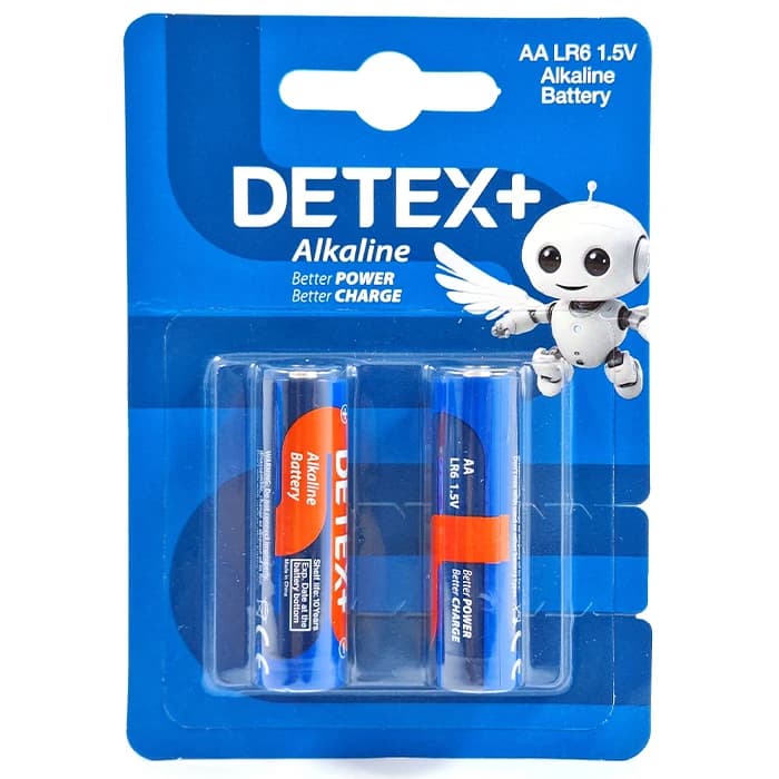 باطری دوتایی قلمی دیتکس پلاس Alkaline LR6 کد 9298 — تصویر ۲