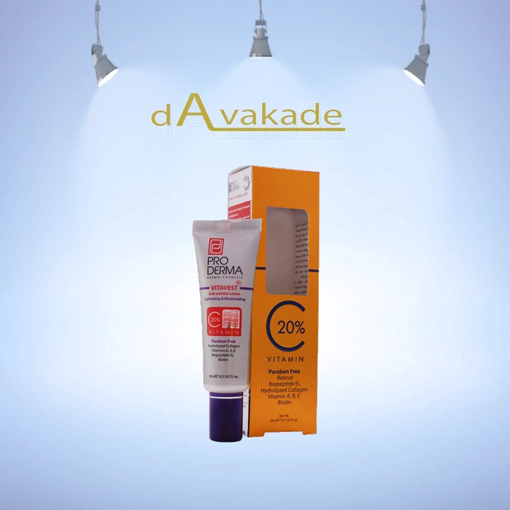 لوسیون ضد چروک ویتامین C 20% ویتاوست پرودرما PRODERMA