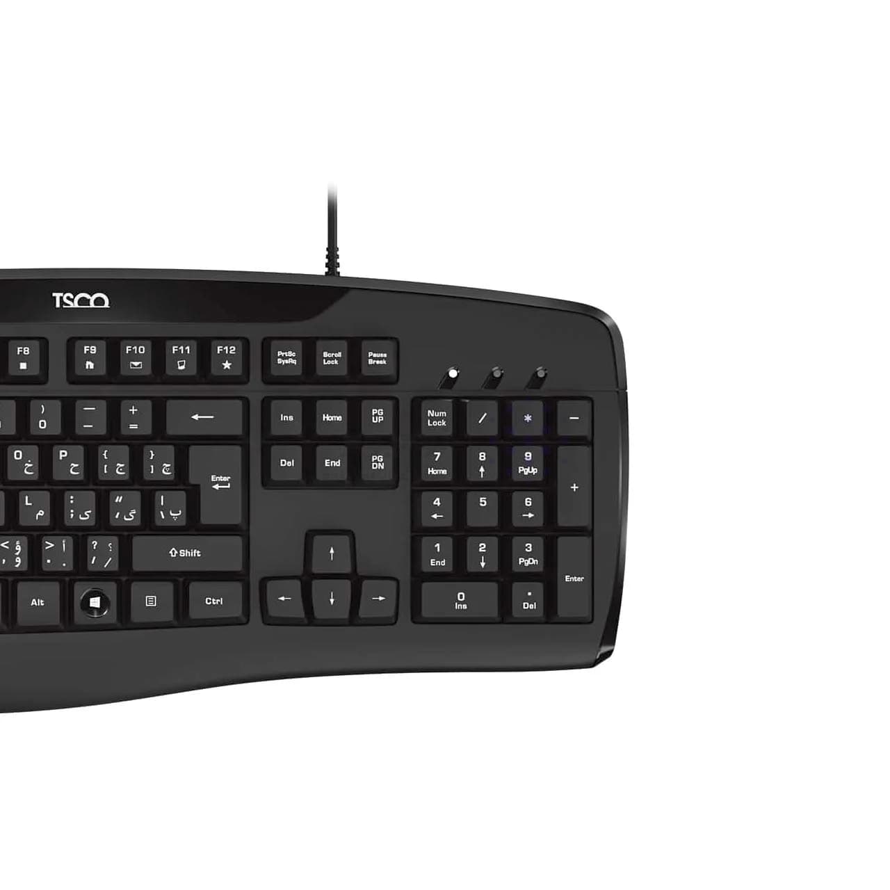 کیبورد باسیم TSCO مدل TK 8043 – مشکی — تصویر ۴