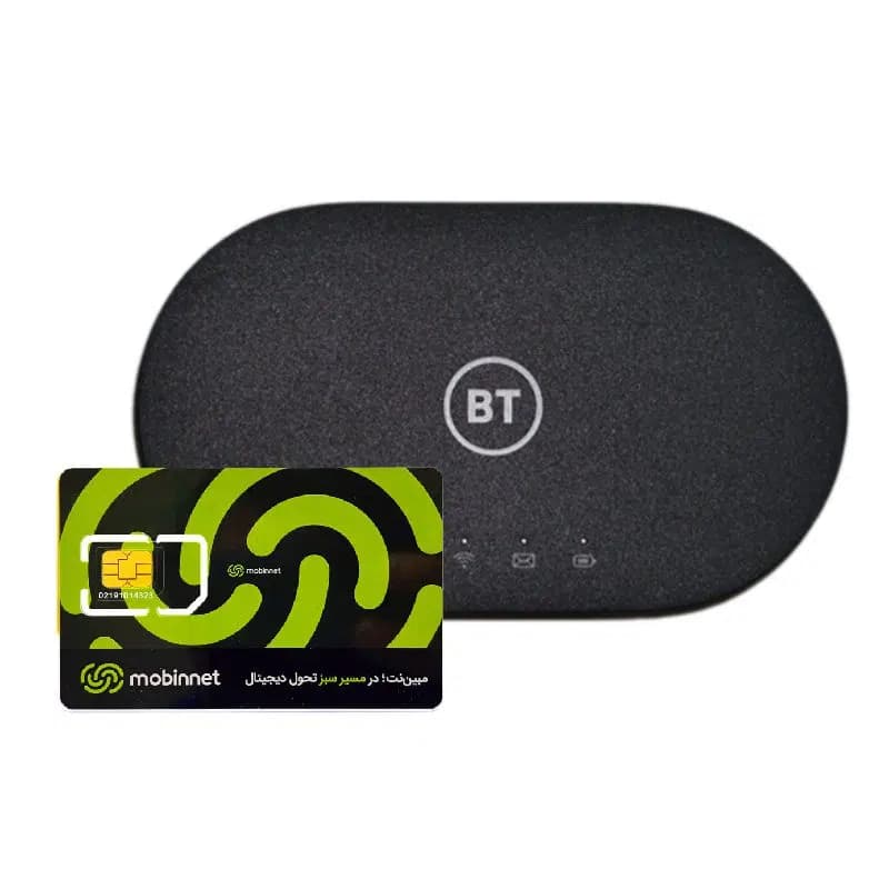 مودم 4.5G قابل حمل آلکاتل مدل BT71 به همراه سیم کارت 360 درجه مبین نت با بسته 200 گیگ یکساله