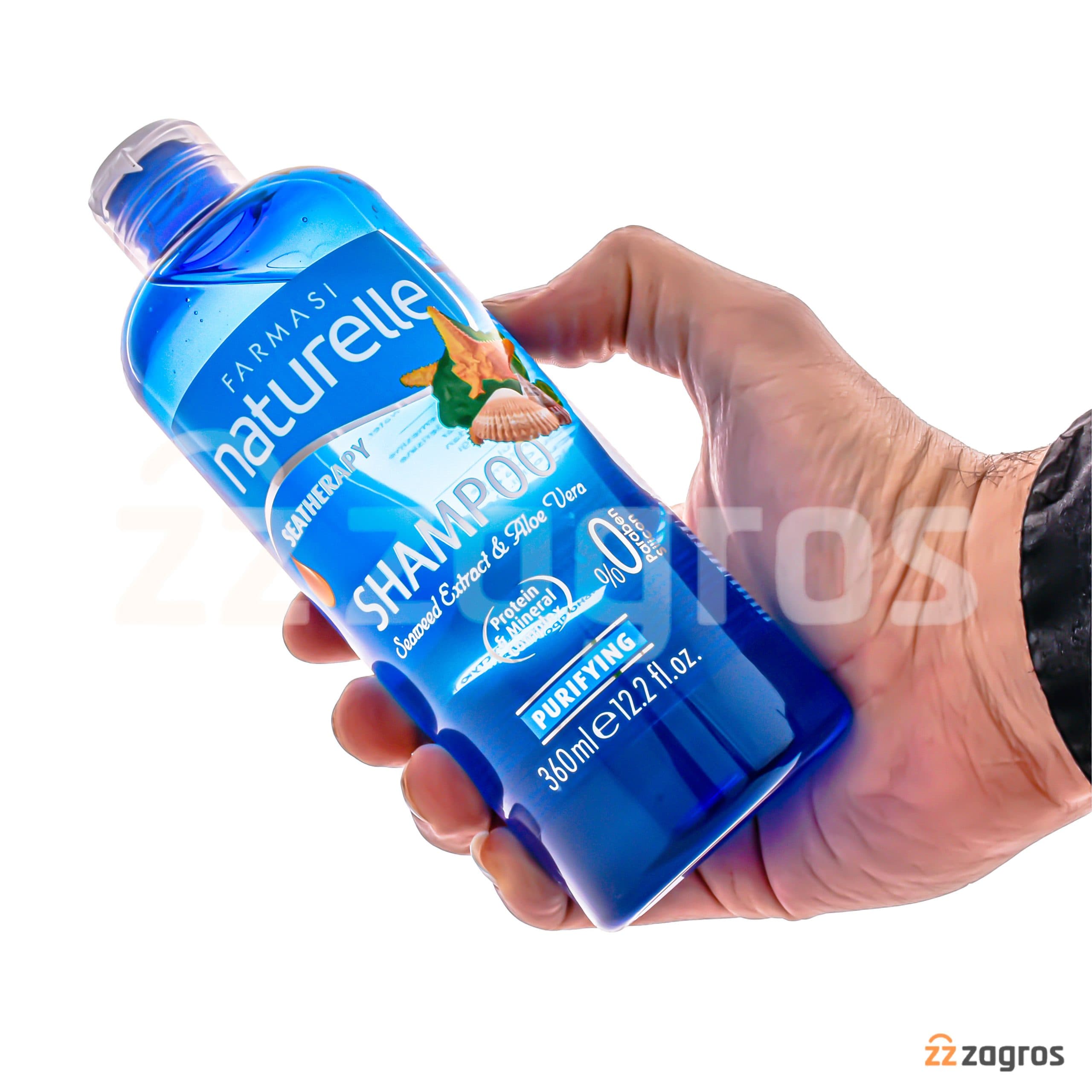 شامپو سر فارماسی Naturelle مدل Purifying حاوی عصاره جلبک دریایی و آلوئه ورا 360 میل — تصویر ۳