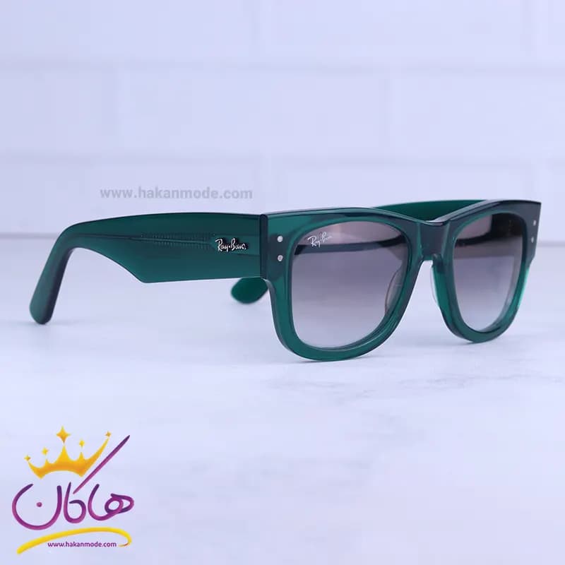عینک آفتابی ری بن زنانه فریم سبز استیت RB 0840S/2 — تصویر ۴