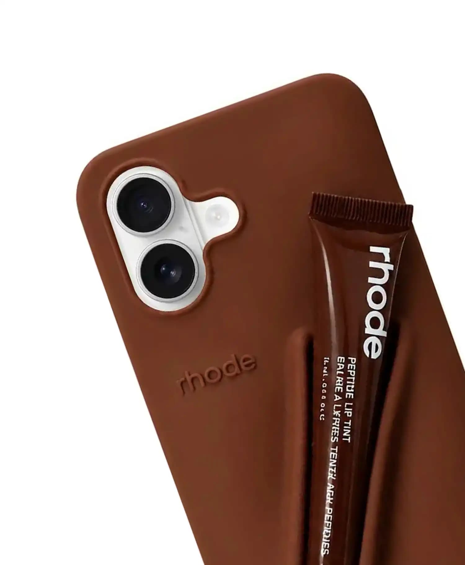 قاب سیلیکونی با تینت لب rhode گوشی موبایل Iphone 16 — تصویر ۲