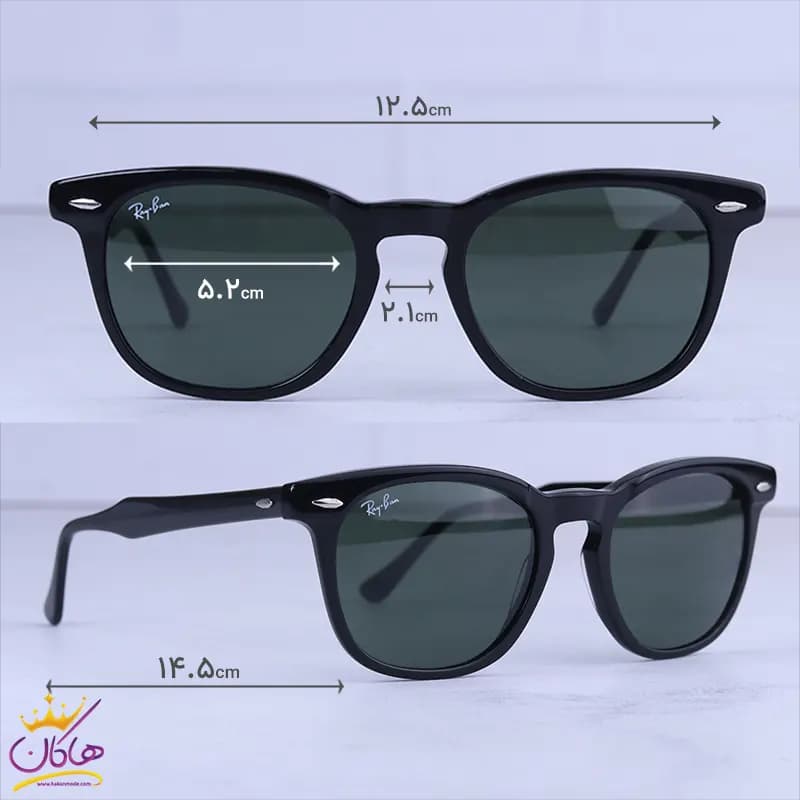 عینک آفتابی ری بن زنانه فریم ویفرر شیشه سبز RB2298/1 — تصویر ۲