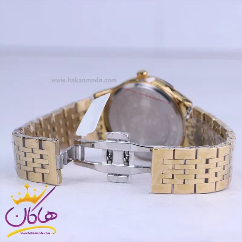 ساعت مچی فلزی طلایی صفحه مشکی سیکو مردانه OS 9/34 — تصویر ۲