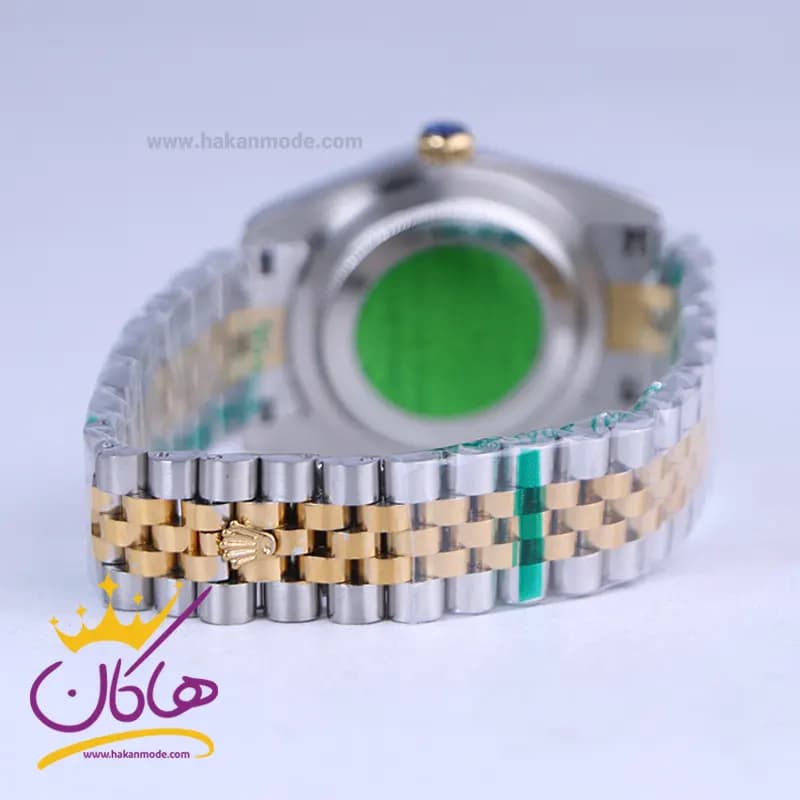 ساعت رولکس مردانه فلزی دیت جاست نقره ای طلایی 4043/47 — تصویر ۳
