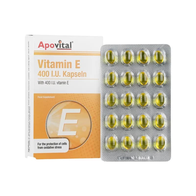 کپسول ژلاتینی نرم ویتامین E400 واحد آپوویتال 40 عدد