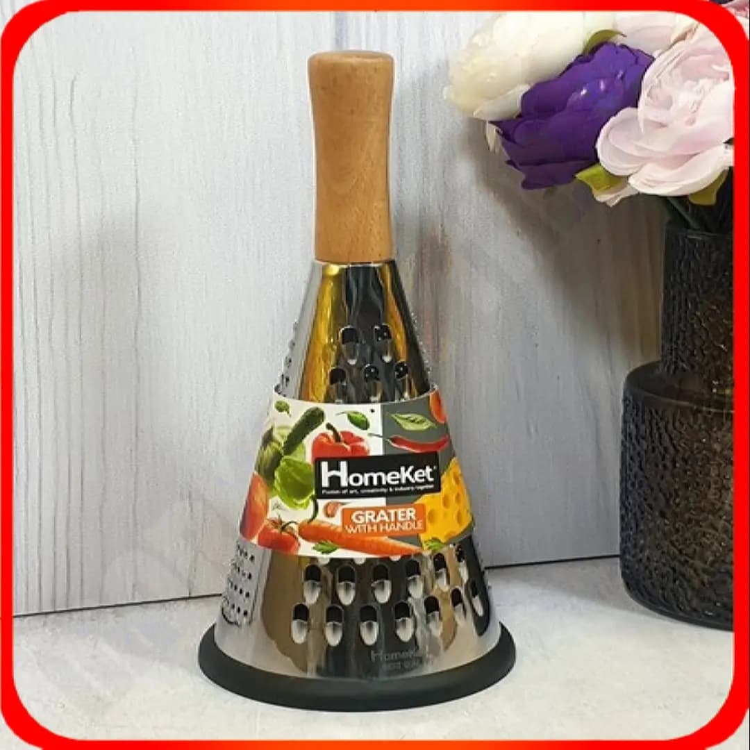 4291 رنده مخروطی دسته چوبی کوچک استیل هومکت