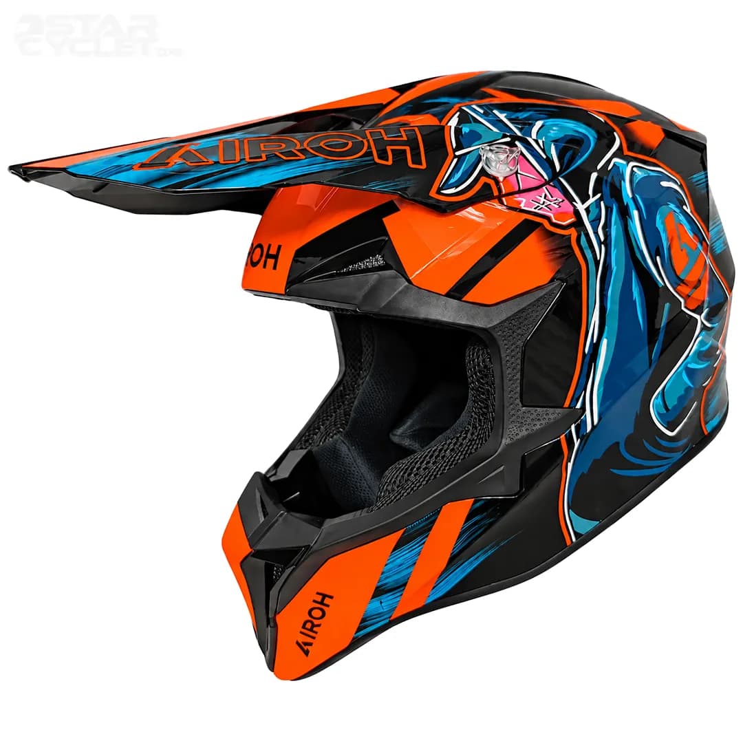 کلاه کاسکت کراسی آیرو مدل RAP CYBER ORANGE