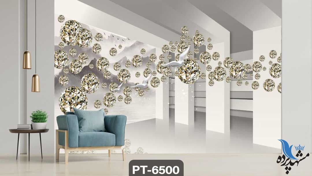 پوستر دیواری سه بعدی طرح گوی ها کد PT6500