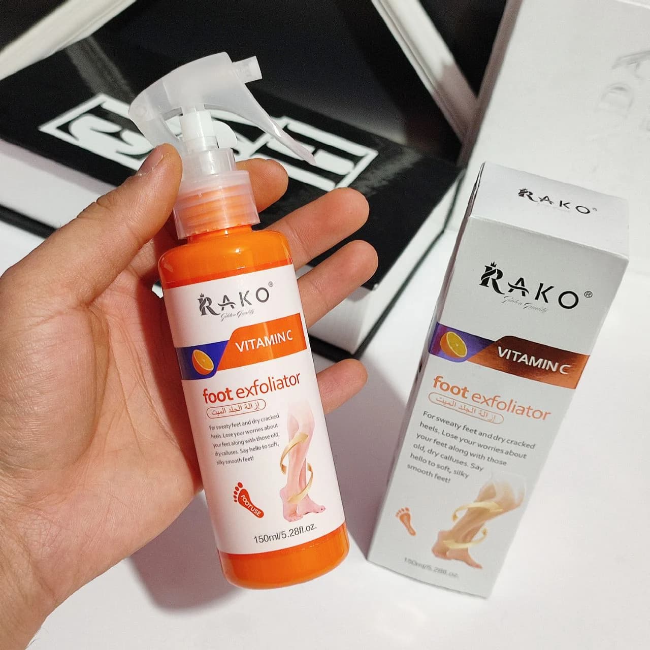 اسپری لایهبردار و رفع ترک پا راکو (Rako) مدل ویتامین C — تصویر ۲