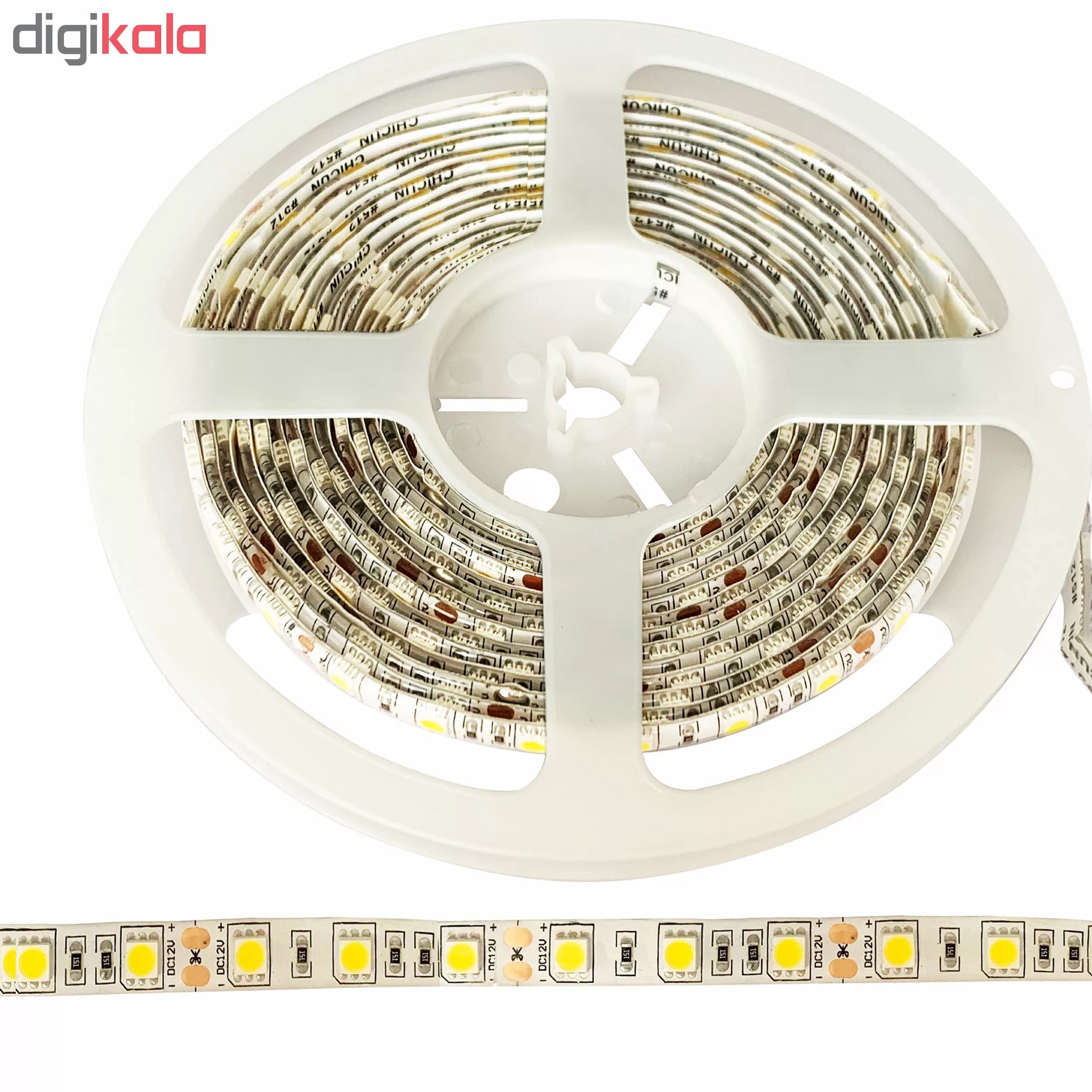 ریسه اس ام دی ال ای دی 10 وات اف ای سی مدل SMD5050-D60-IP65 طول 5 متر — تصویر ۲