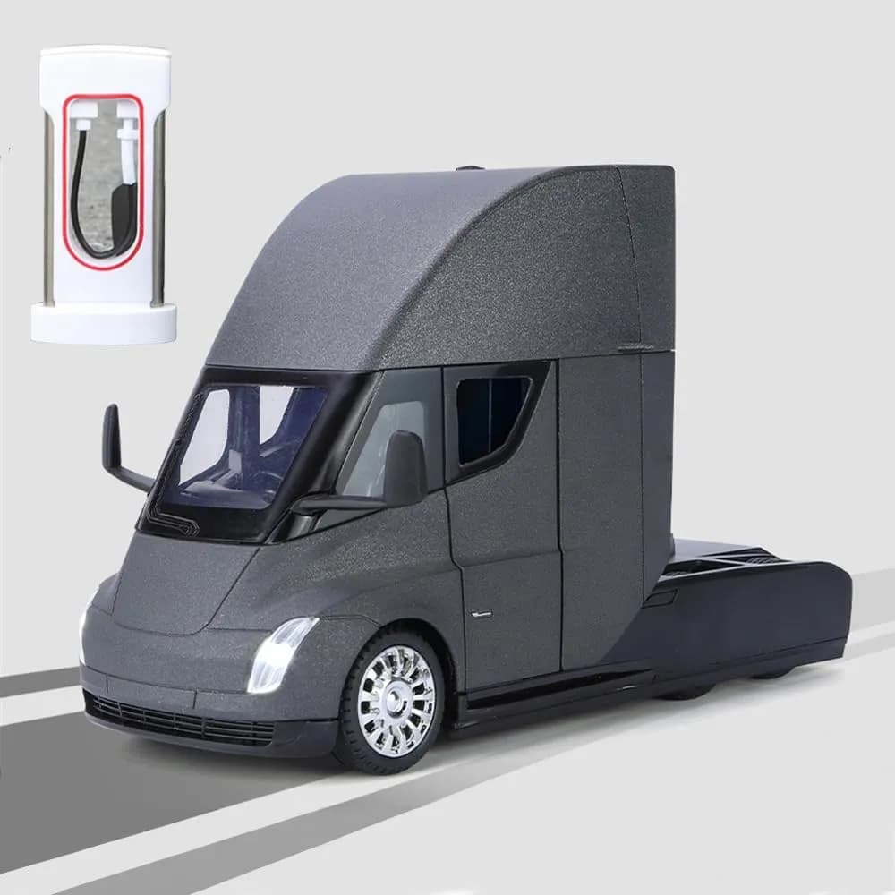ماشین فلزی تسلا Semi Truck بدون بار مشکی — تصویر ۲