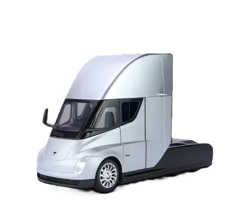 ماشین فلزی تسلا Semi Truck بدون بار نقرهای