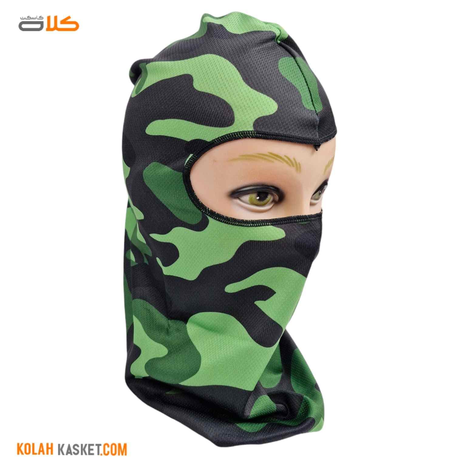 فیس ماسک پارچه ای کلاه کاسکت و موتور سواری Guerrilla Green