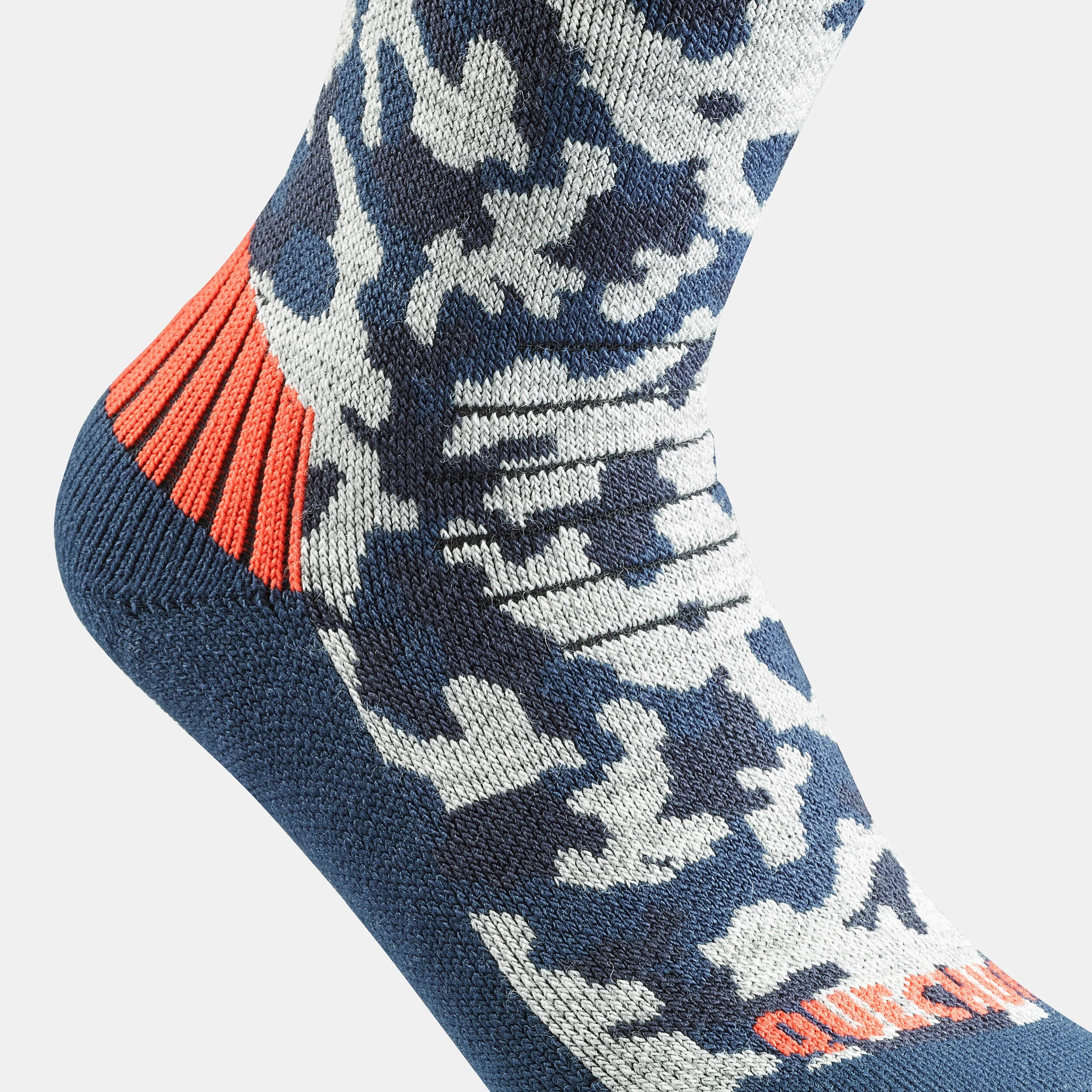 جوراب زمستانه کچوا – 2 جفت – ساق بلند کودکانه Quechua Children’s Outdoor Long Winter / Thermal Socks – Camouflage Patterned – 2 Pairs – SH100 Mid — تصویر ۲