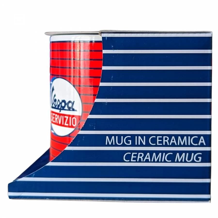ماگ سرامیکی اورجینال وسپا ایتالیا Vespa Servzio MUG Striped — تصویر ۵