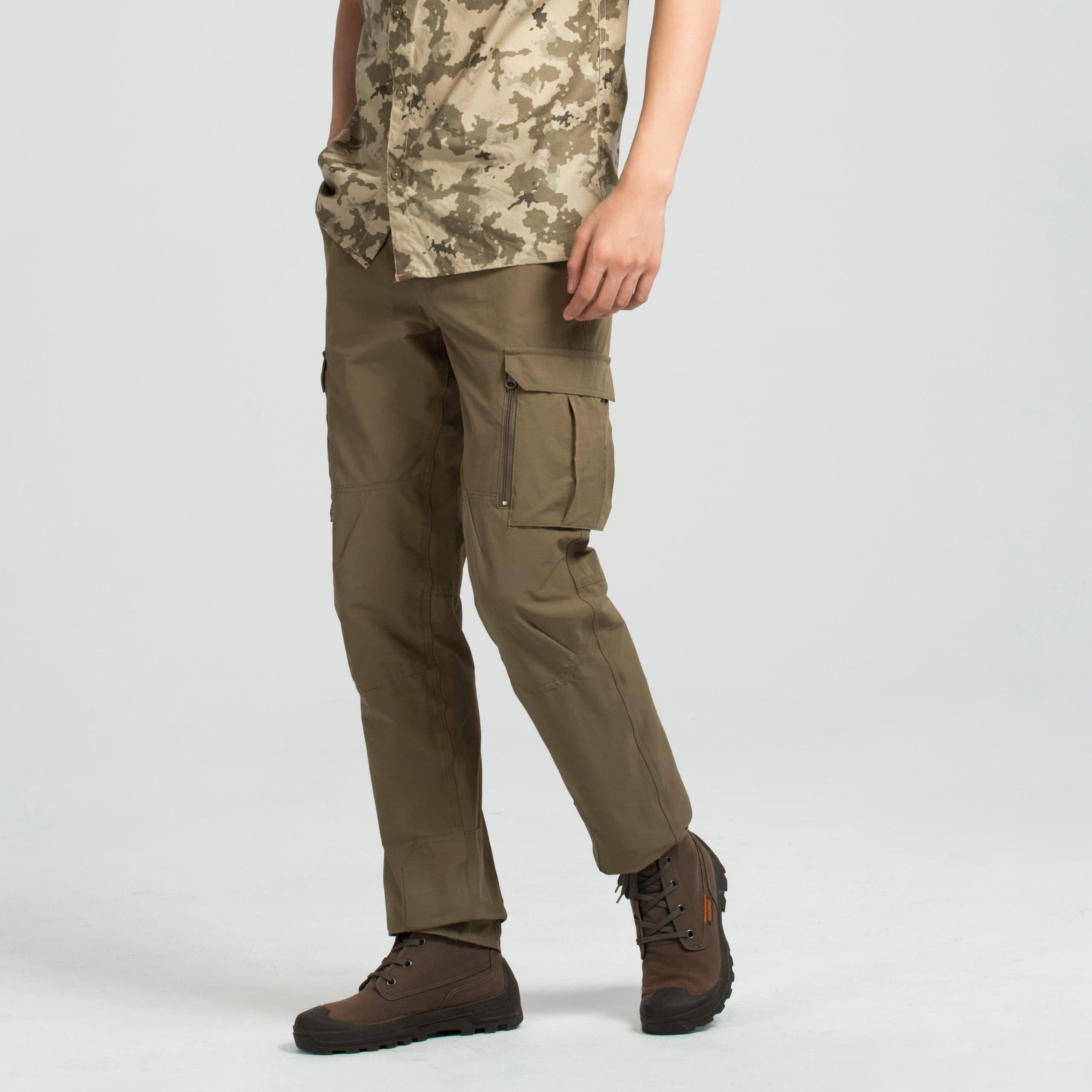 شلوار شکار سولوگناک Solognac Men’s Outdoor Trousers – Hunting and Nature Observing – Beige – Light 500 — تصویر ۶