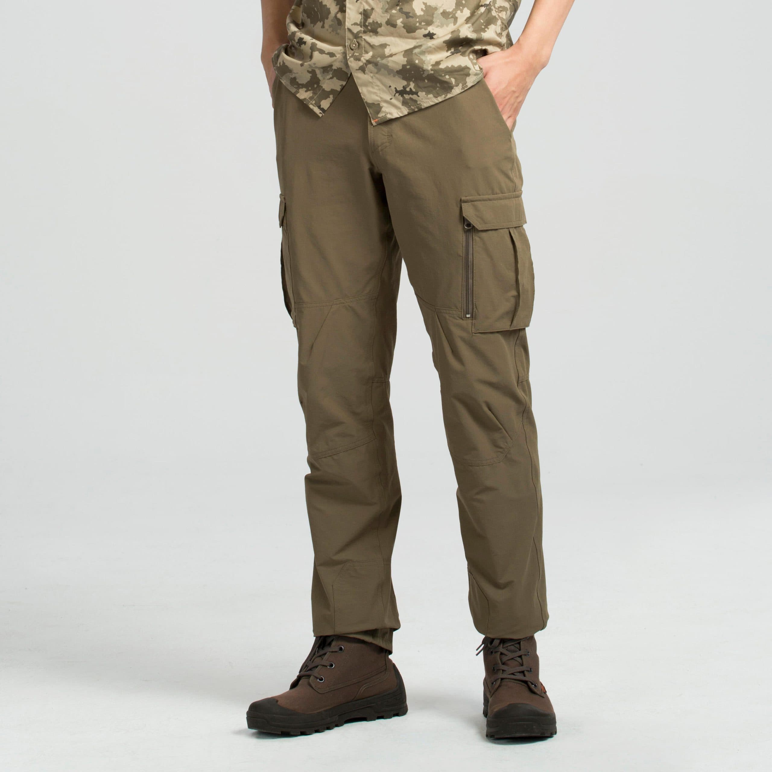 شلوار شکار سولوگناک Solognac Men’s Outdoor Trousers – Hunting and Nature Observing – Beige – Light 500 — تصویر ۵