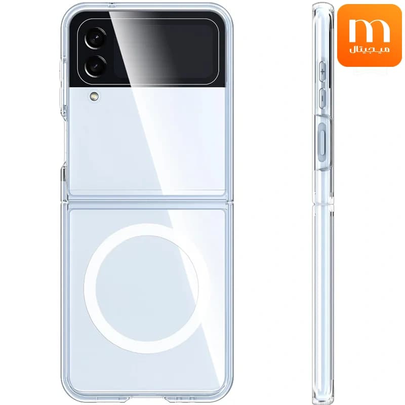 قاب گوشی مگ سیف شفاف مناسب برای Samsung Galaxy Z Flip4 — تصویر ۲