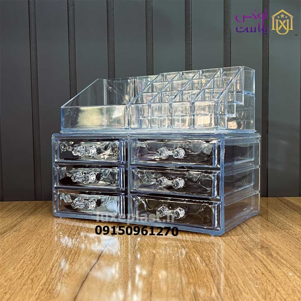 استند لوازم آرایشی اکرولیکی 6 کشویی — تصویر ۲