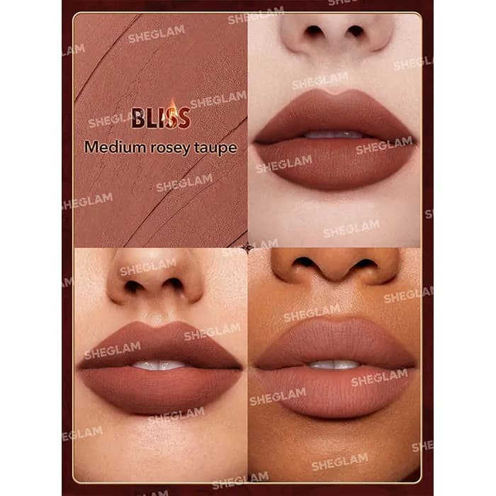 رژ لب بادوام داینامات امبر رز شیگلم رنگ Bliss — تصویر ۲