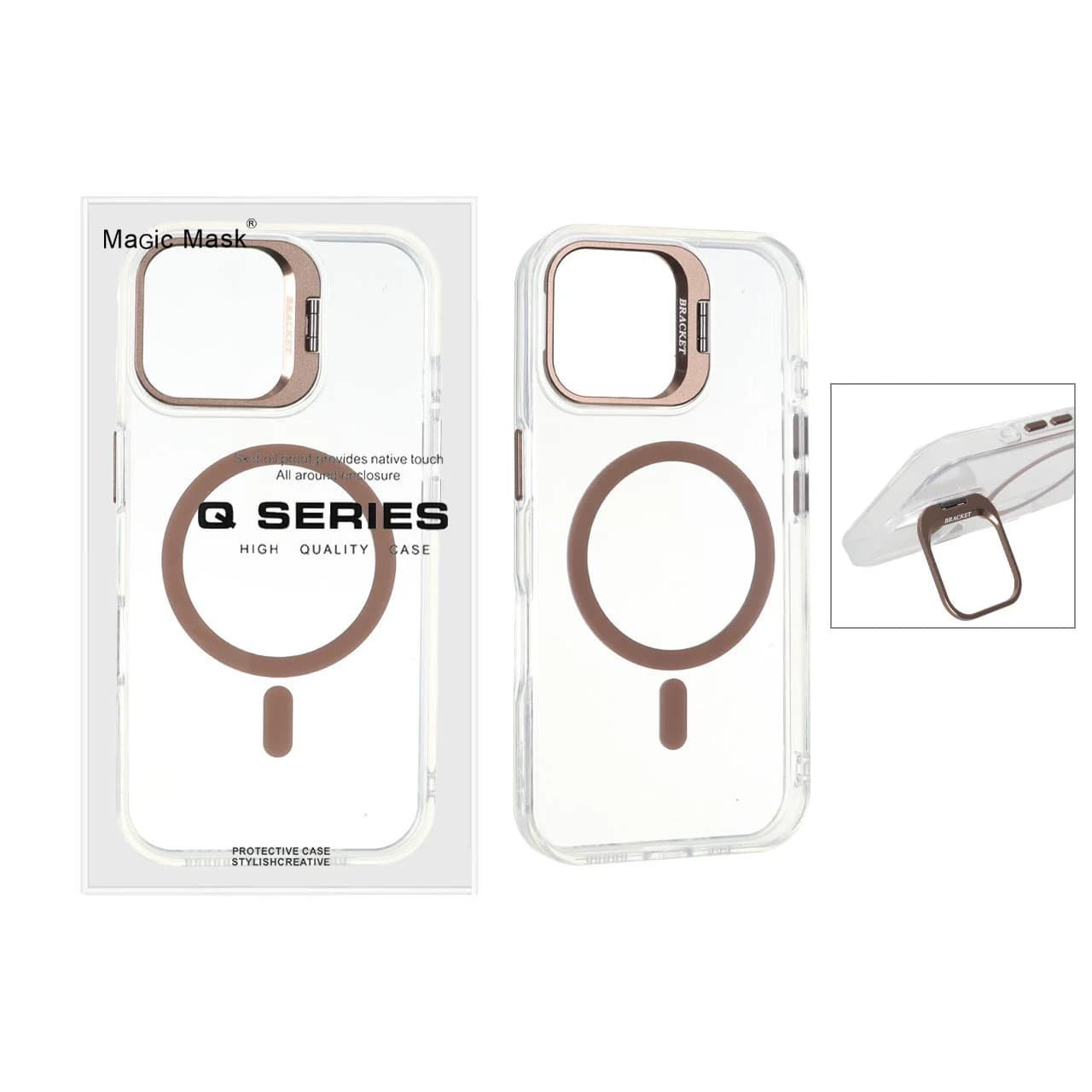 قاب اورجینال Q Series Bracket کریستالی Magsafe لنز استندشو Apple iPhone 16 — تصویر ۳