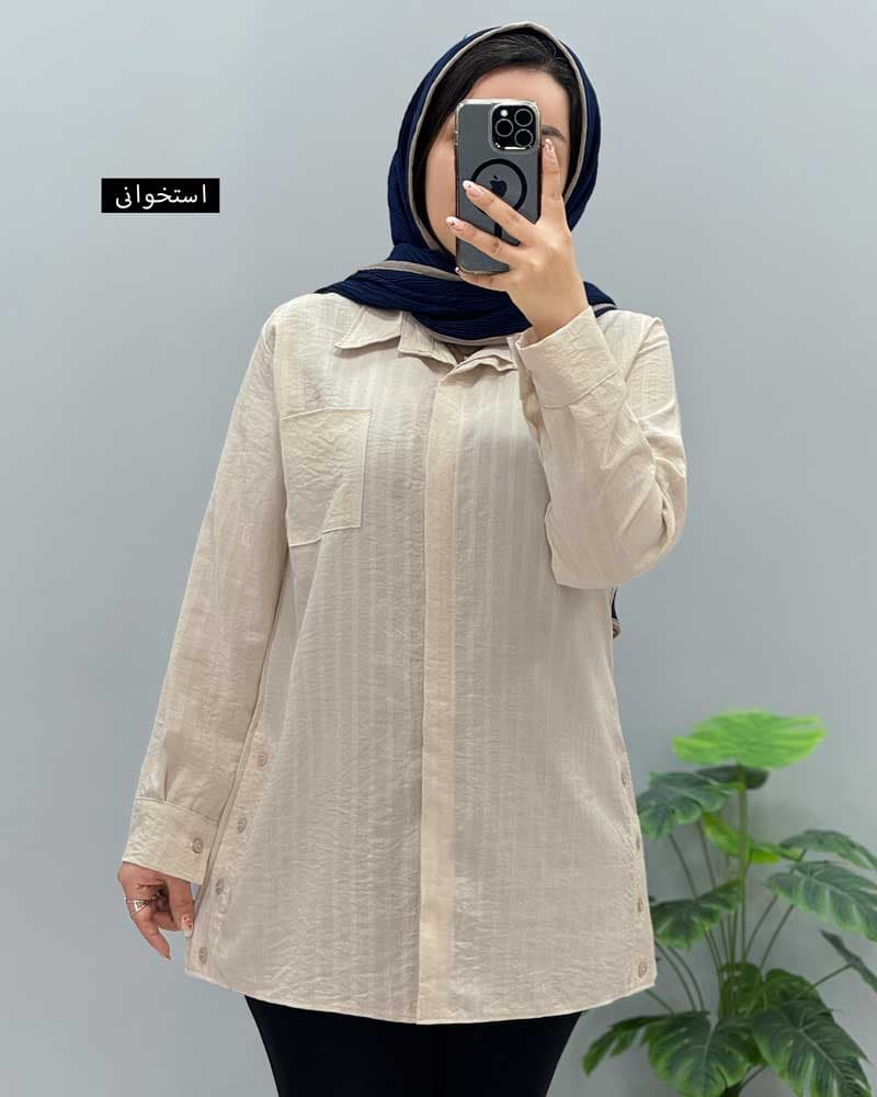 شومیز مانتویی ملیکا کد 329787 — تصویر ۴