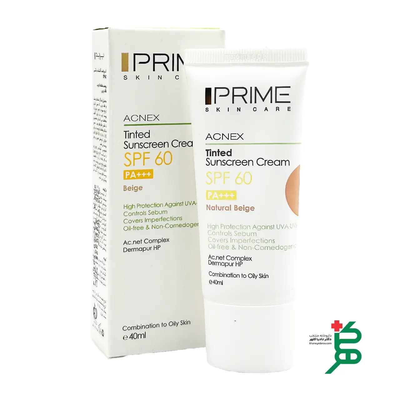 کرم ضد آفتاب پریم رنگی spf60 مناسب پوست چرب — تصویر ۴