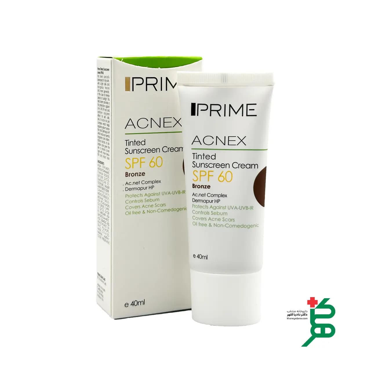 کرم ضد آفتاب پریم رنگی spf60 مناسب پوست چرب