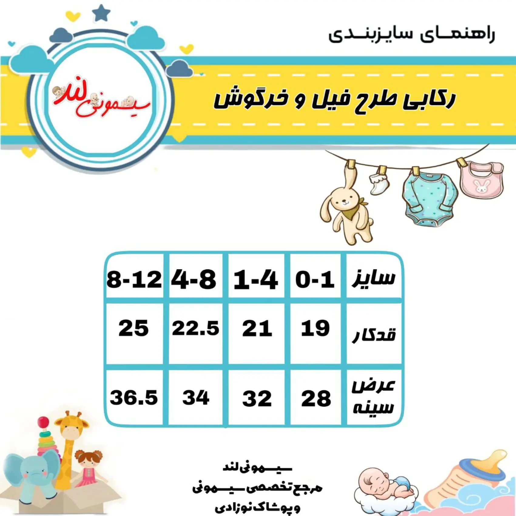 رکابی نوزادی طرح فیل و خرگوش هیرو — تصویر ۳