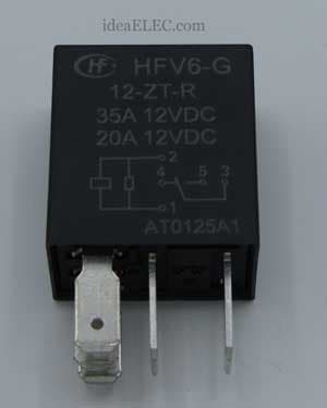 رله 12 ولت 35 آمپر 5 پایه هونگفا (رله میکرو) مدل HONGFA HFV6-G/12-ZT-R — تصویر ۴