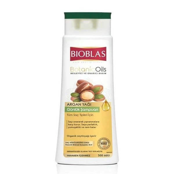 شامپو ضد ریزش مو بیوبلاس حاوی روغن آرگان 360 میلی لیتر مدل روغن های گیاهی BotanicOils