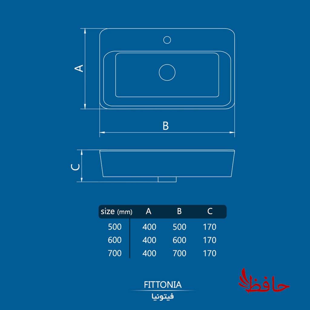 روشویی روکابینتی کرد مدل فیتونیا 50 درجه 2 — تصویر ۳