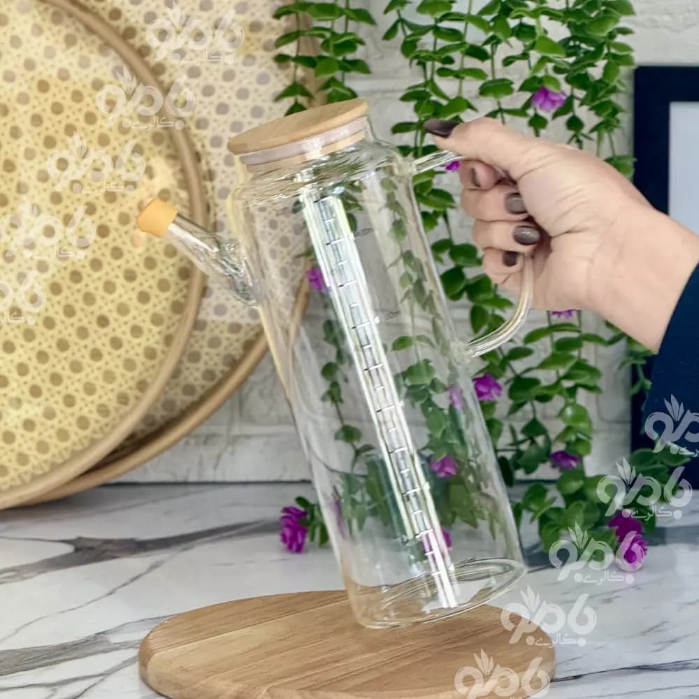 روغن ریز پیرکس درب بامبو استوانه 1000میل 5822 — تصویر ۲
