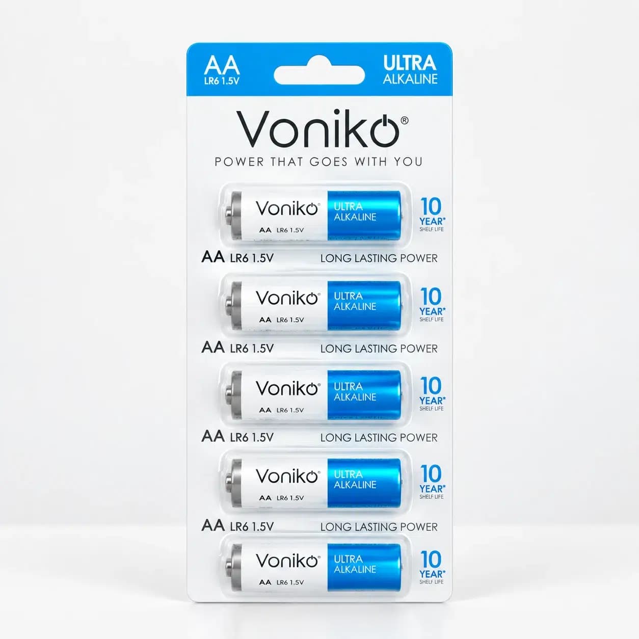 باتری قلمی (AA) الترا آلکالاین VONIKO (ورق 5 عددی)