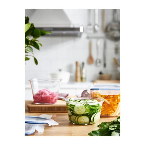 ظرف نگهدارنده غذا آیکیا، مدل IKEA 365+، گرد شیشه ای/ درب دار، 600 میلی لیتر — تصویر ۲