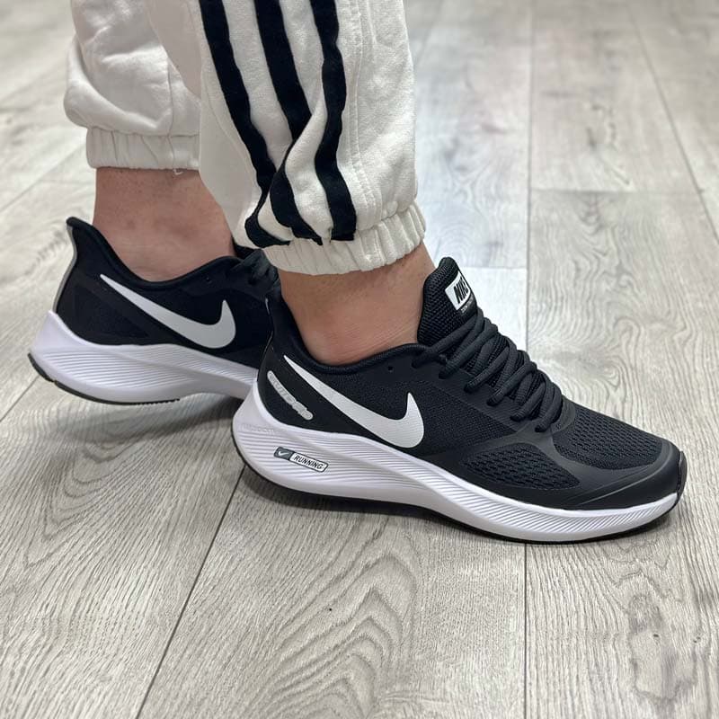 کتونی مردانه زنانه مدل نایک ایر زوم گاید nike air zoom guide رانینگ رنگ مشکی سفید کد 26100 — تصویر ۳