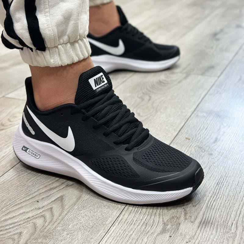 کتونی مردانه زنانه مدل نایک ایر زوم گاید nike air zoom guide رانینگ رنگ مشکی سفید کد 26100 — تصویر ۶
