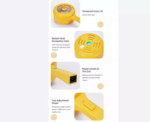 ماهیتابه و تخم مرغ ابپزکن برقی مدل DJD_001 — تصویر ۶