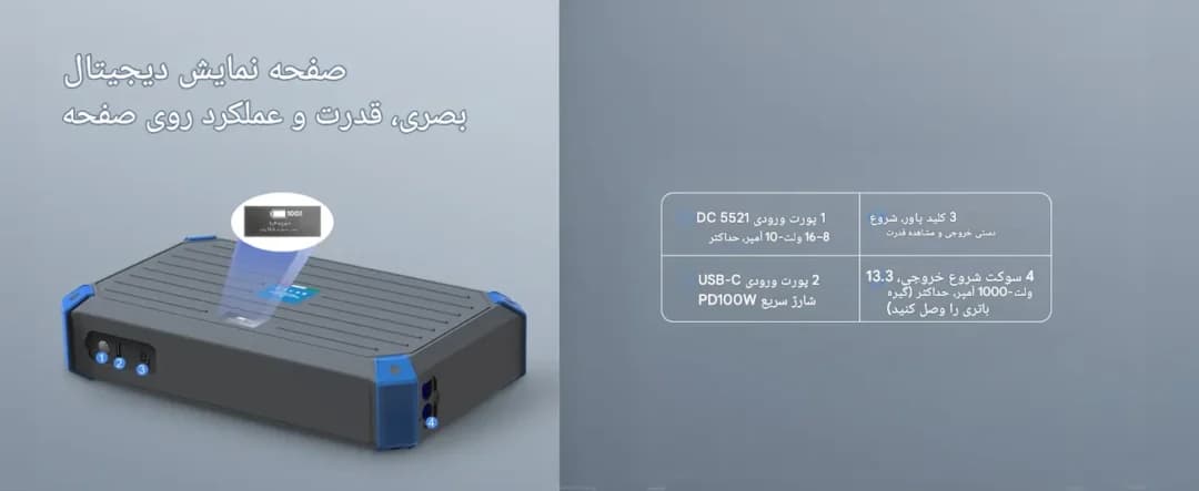 جامپ استارتر باتری خودرو مدل Pro-ارسال به سراسر ایران — تصویر ۲