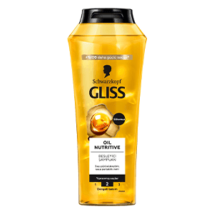 شامپو گلیس تغذیه کننده مناسب موهای شکننده و آسیب دیده Gliss Shampoo OIL NUTRITIVE حجم 500 میلیلیتر